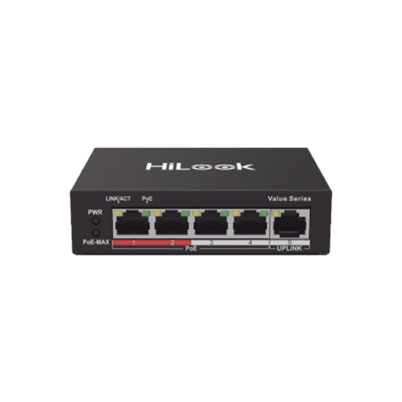 Switch PoE+ - 4 Puertos 10-100 Mbps PoE+ [af - at] - 1 Puert