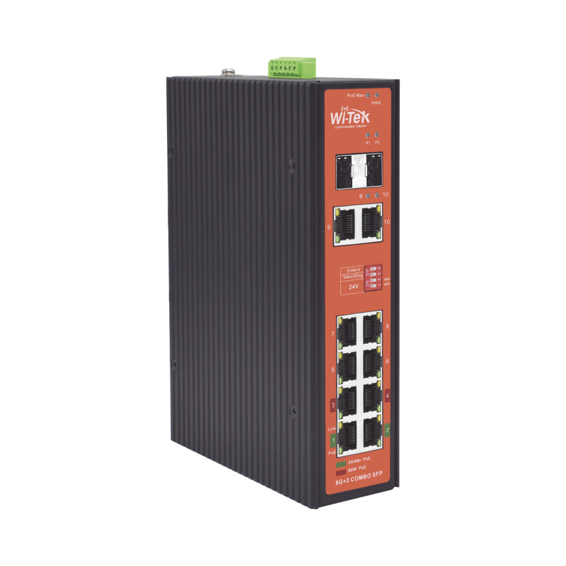 Switch PoE Industrial No administrable - Puertos 1-2 PoE 802