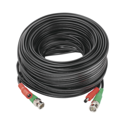 Cable coaxial  BNC RG59  + Alimentación - SIAMÉS - 20 Metros