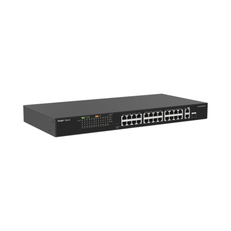 Switch PoE, no administrable de 2 puertos Gigabit y 24 puert