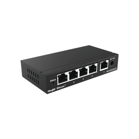 Switch Administrable con 5 puertos Gigabit, gestión gratuita