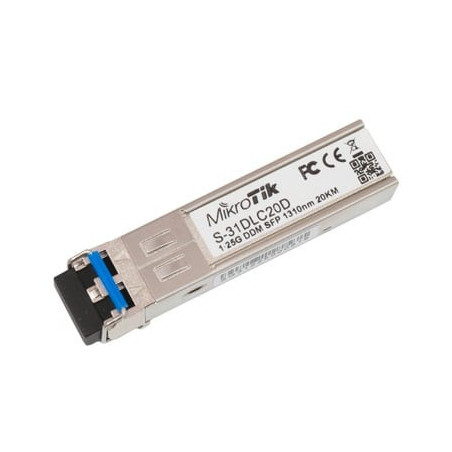 Transceptor MiniGbic SFP 125G LC Duplex para fibra Mono Modo