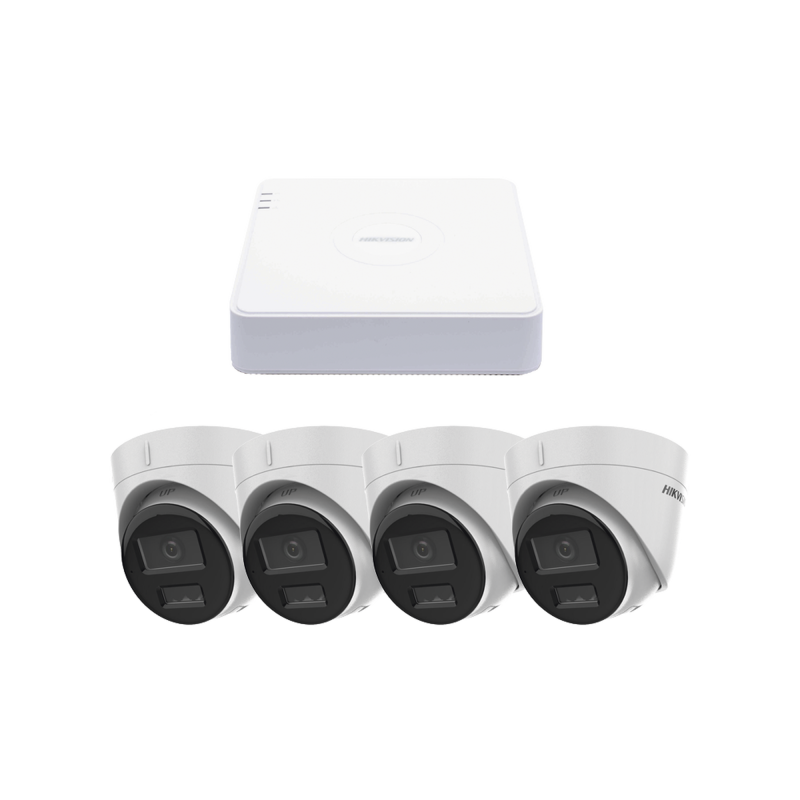 Kit IP 1080p [2 Megapixel] - NVR de 4 Canales con 4 Puertos