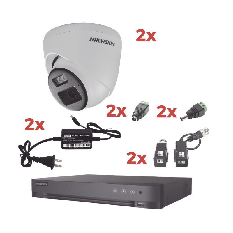 Kit Audio Bidireccional TurboHD 1080p - DVR 4 Canales - 2 Cá