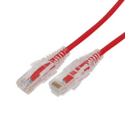 Cable de Parcheo Slim UTP Cat6A - 7 m Rojo, Diámetro Reducid