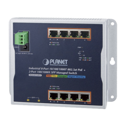 Switch Industrial PoE Administrable de Pared Capa 2, 8 Puert