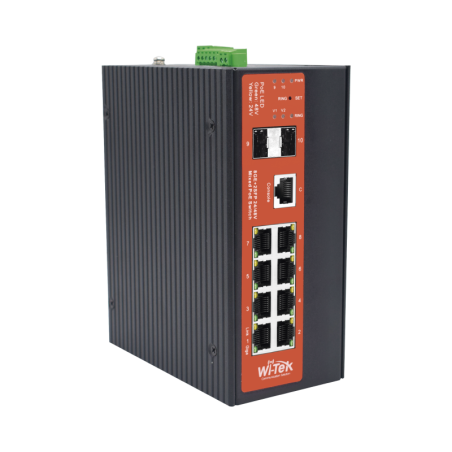 Switch Industrial Administrable Gigabit con 2 Puertos PoE bt