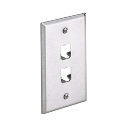 Placa de Pared Vertical de Acero Inoxidable Salida Para 2 Pu