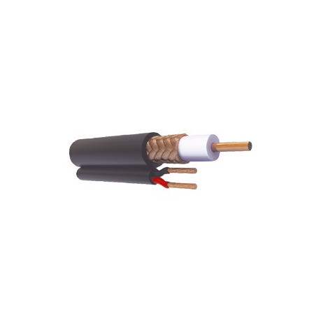 Bobina de 305 metros de Cable RG59 Siamés, Malla de Cobre y