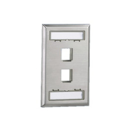 Placa de Pared Vertical, Salida Para 2 Puertos Keystone, Con