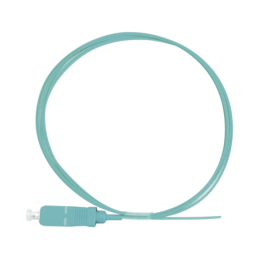 Pigtail de Fibra Óptica Simplex SC, PVC, OM3 50-125, Aqua, 1