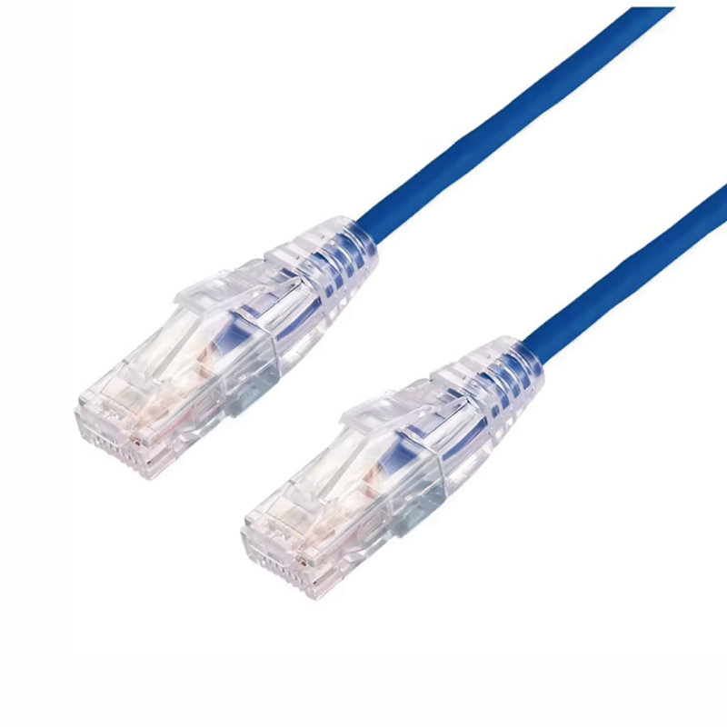 Cable de Parcheo Slim UTP Cat6A - 1 m Azul Diámetro Reducido