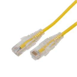 Cable de Parcheo Slim UTP Cat6A - 2 m Amarillo Diámetro Redu