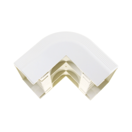 Esquinero exterior, para uso con canaleta T70, Material PVC