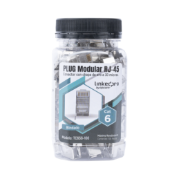 Bote con 100 Piezas de Plug Modular RJ45 Cat6 blindado con p