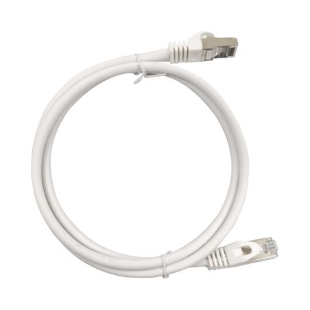 Patch Cord Cat6A 10G blindado 1.0M [ 3.28 ft ] BLANCO