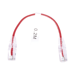 Cable de Parcheo Slim UTP Cat6 - 20 cm Rojo Diámetro Reducid