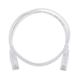 Cable de Parcheo Slim UTP Cat6 - 1 metro, Blanco, Diámetro R