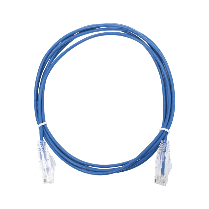 Cable de Parcheo Slim UTP Cat6 - 2 m Azul Diámetro Reducido