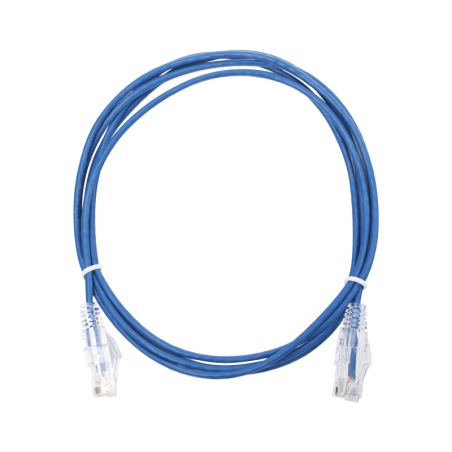 Cable de Parcheo Slim UTP Cat6 - 2 m Azul Diámetro Reducido