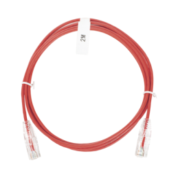 Cable de Parcheo Slim UTP Cat6 - 2 m Rojo Diámetro Reducido