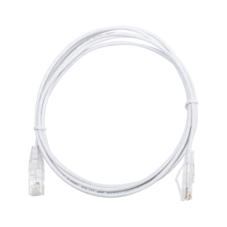 Cable de Parcheo Slim UTP Cat6 - 2 m Blanco Diámetro Reducid