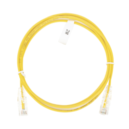 Cable de Parcheo Slim UTP Cat6 - 2 m Amarillo Diámetro Reduc