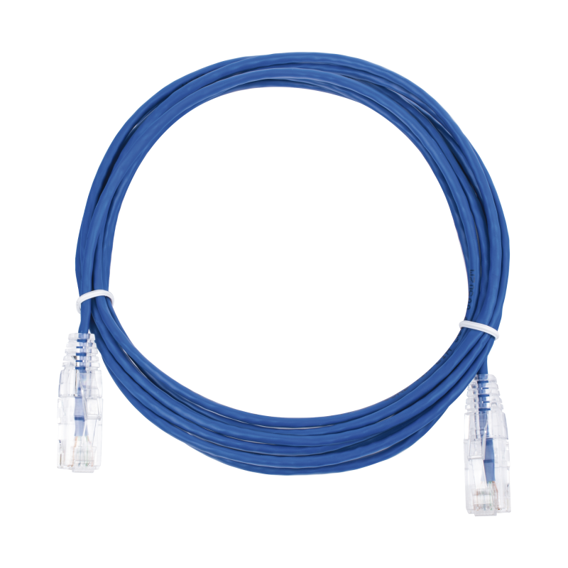 Cable de Parcheo Slim UTP Cat6 - 3 m Azul Diámetro Reducido