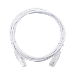 Cable de Parcheo Slim UTP Cat6 - 3 m Blanco Diámetro Reducid