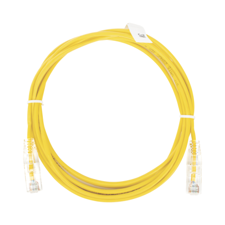 Cable de Parcheo Slim UTP Cat6 - 3 m Amarillo Diámetro Reduc