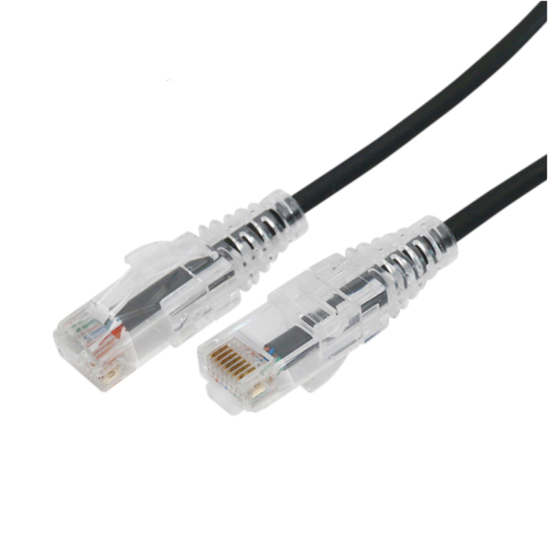 Cable de Parcheo Slim UTP Cat6A - 1 m Negro, Diámetro Reduci